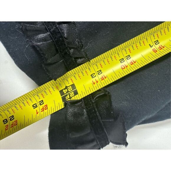 Simon Chang Denim Wear Women’s Bohemian Black Jacket Ruffle Satin Trim Sz20 Note - Picture 11 of 15